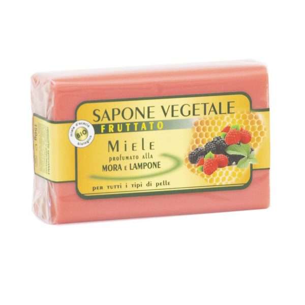 Sapone miele e mora, lampone - fruttato 150g