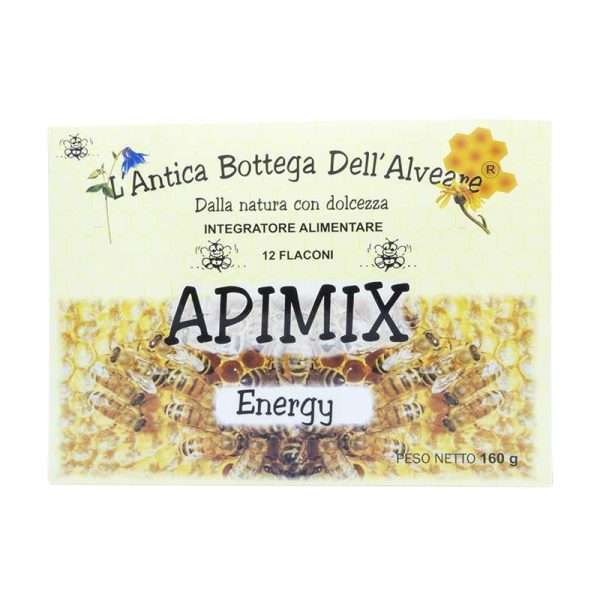 Integratore Apimix Energy con pappa reale, polline e propoli - 12 flaconi