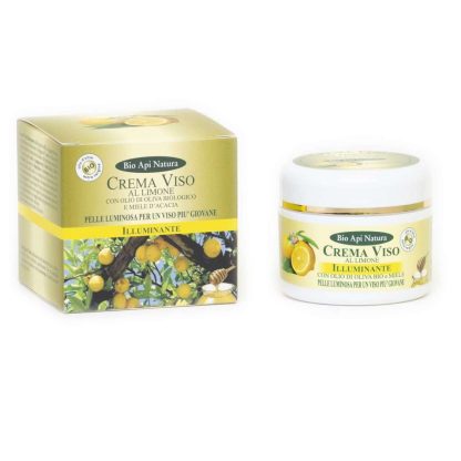Crema viso illuminante limone olio d'oliva e miele 50 ml