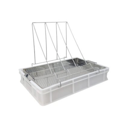 Banco per disopercolare in plastica con sgocciolatoio in acciaio inox  H 10 cm "LYSON"