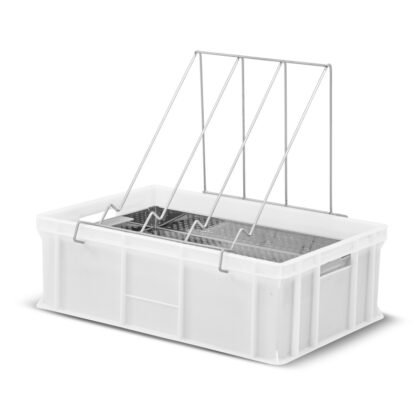 Banco per disopercolare in plastica con sgocciolatoio in acciaio inox H 20 cm "LYSON"